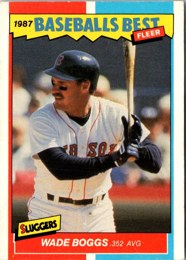 1987 Fleer Baseball's Best Sluggers vs Pitchers Wade Boggs #4