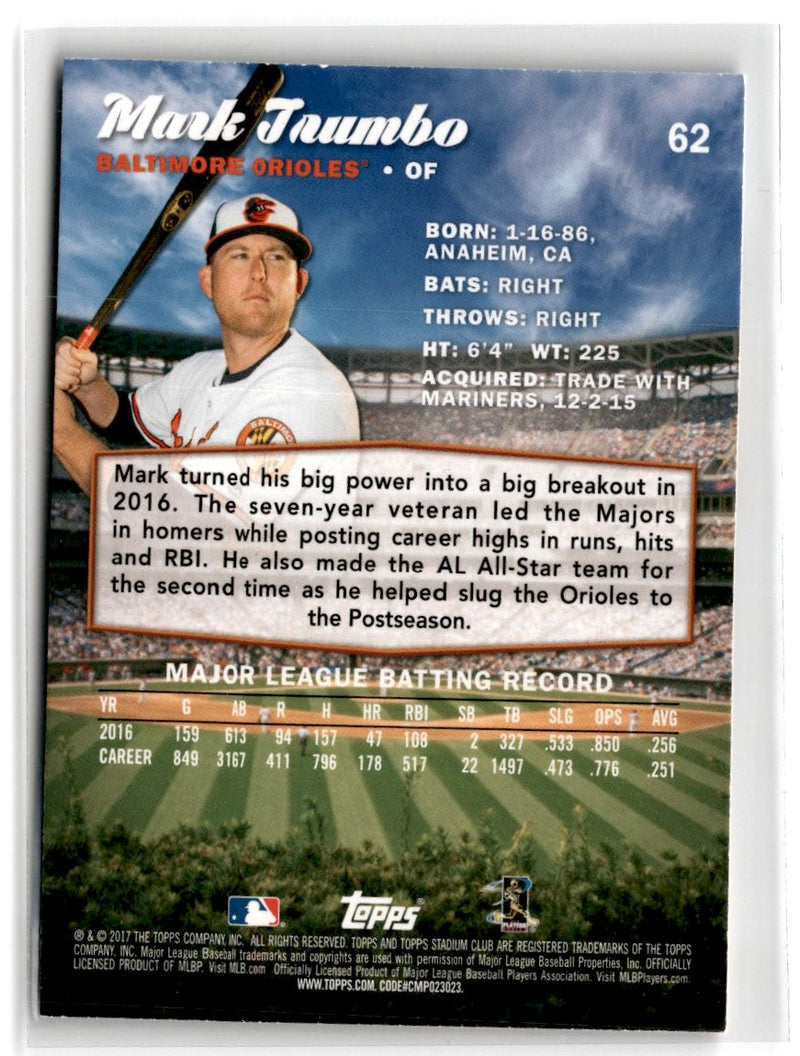2017 Stadium Club Mark Trumbo