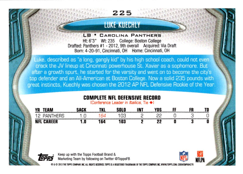 2013 Topps Luke Kuechly