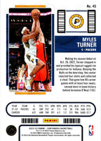 2022 Panini Contenders Season Ticket Myles Turner #45