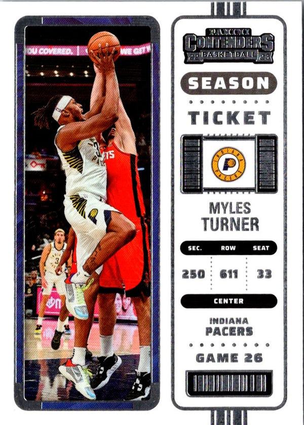 2022 Panini Contenders Season Ticket Myles Turner #45