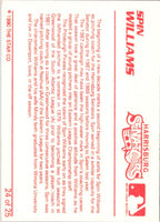 1990 Star Harrisburg Senators Spin Williams #24