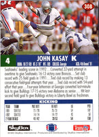 1993 SkyBox Impact John Kasay #308