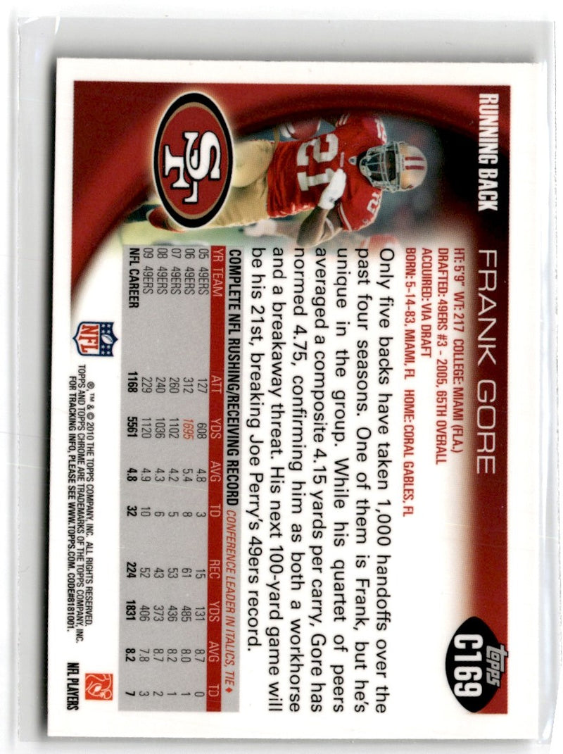 2010 Topps Chrome Frank Gore