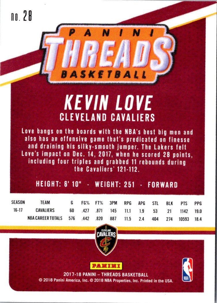 2018 Panini Kevin Love