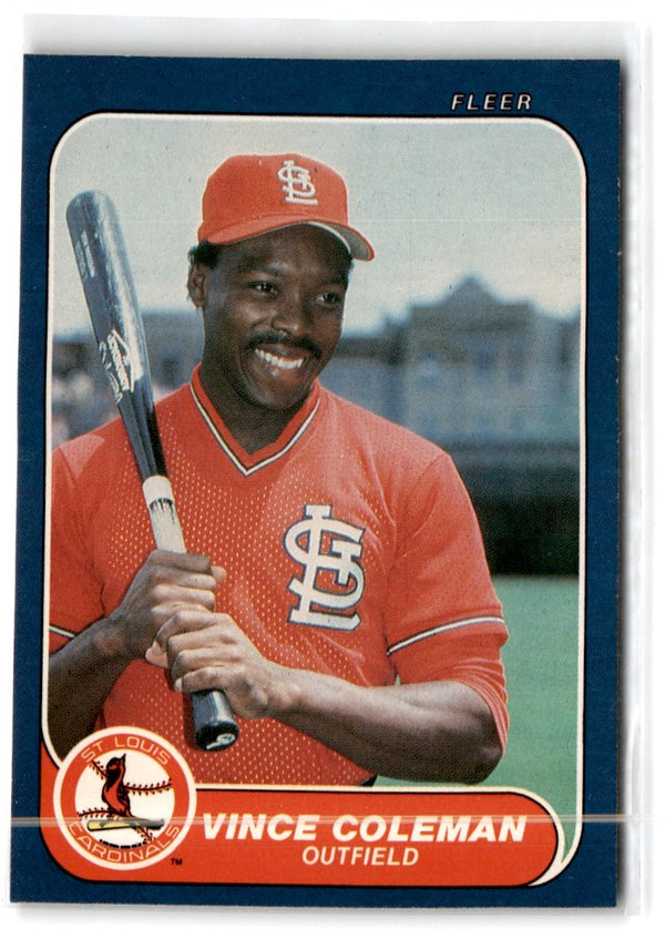 1986 Fleer Vince Coleman #31 Rookie