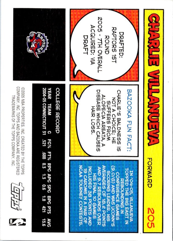 2005 Topps Charlie Villanueva #227 Rookie