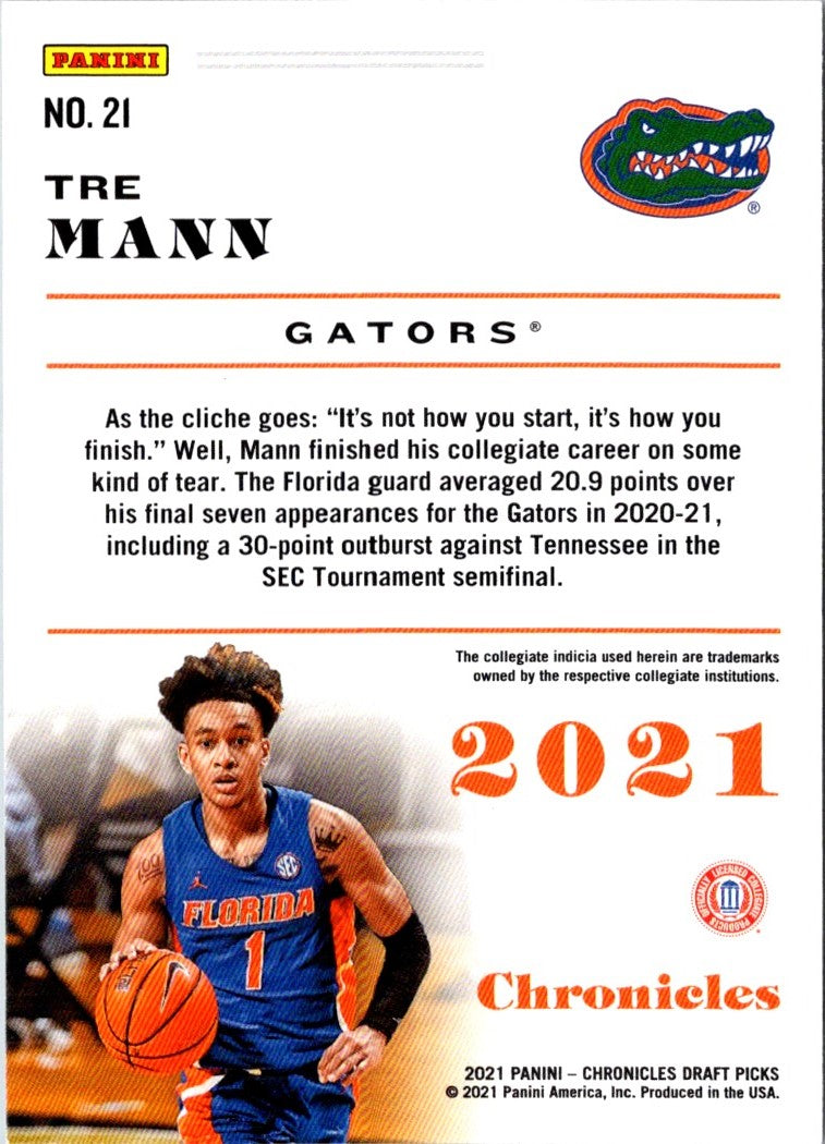 2021 Panini Chronicles Draft Picks Orange Tre Mann