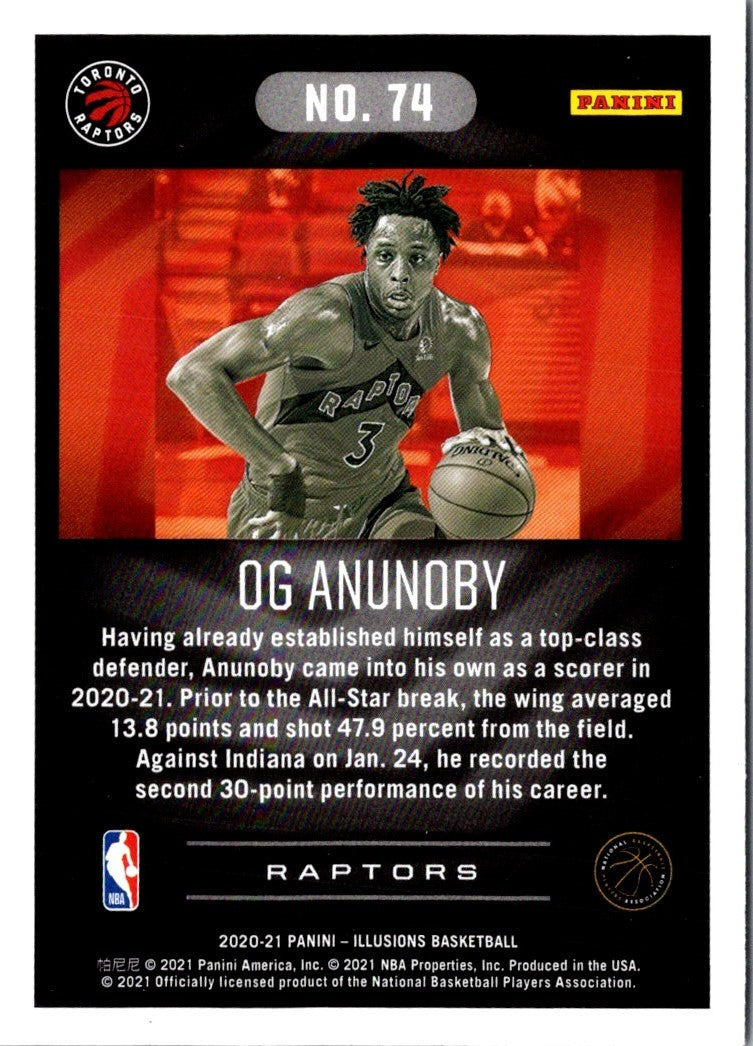 2020 Panini Illusions Asia Red OG Anunoby