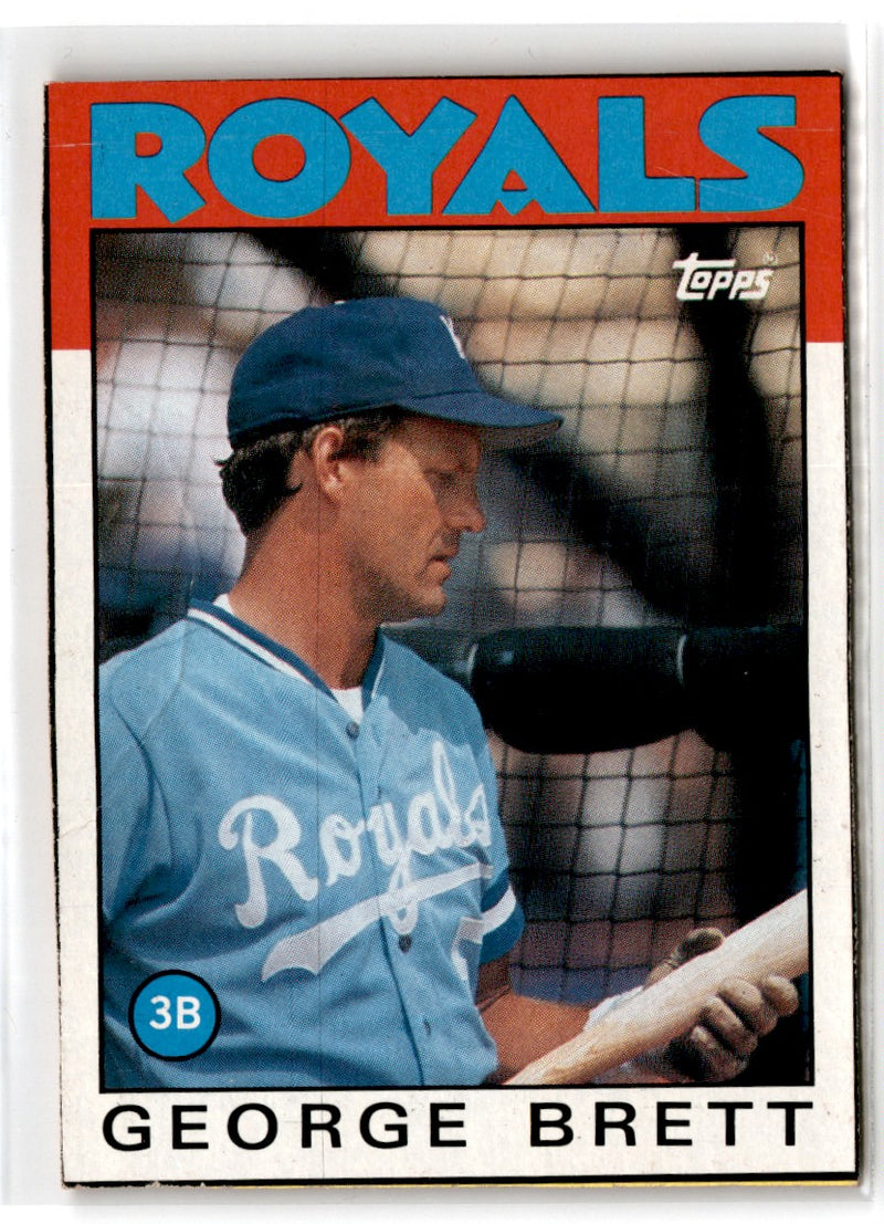 1986 Topps Wax Box Cards George Brett