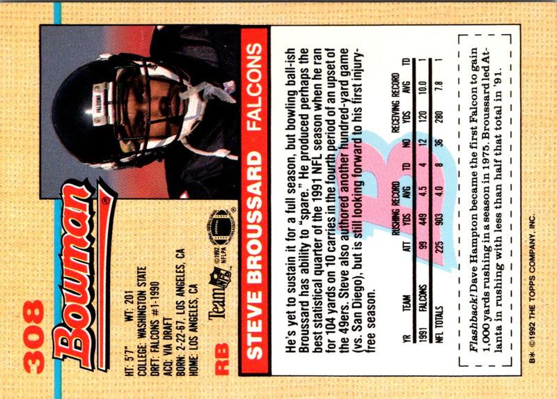 1992 Bowman Steve Broussard