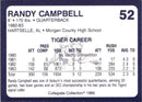 1989 Collegiate Collection Auburn Coke 580 Randy Campbell