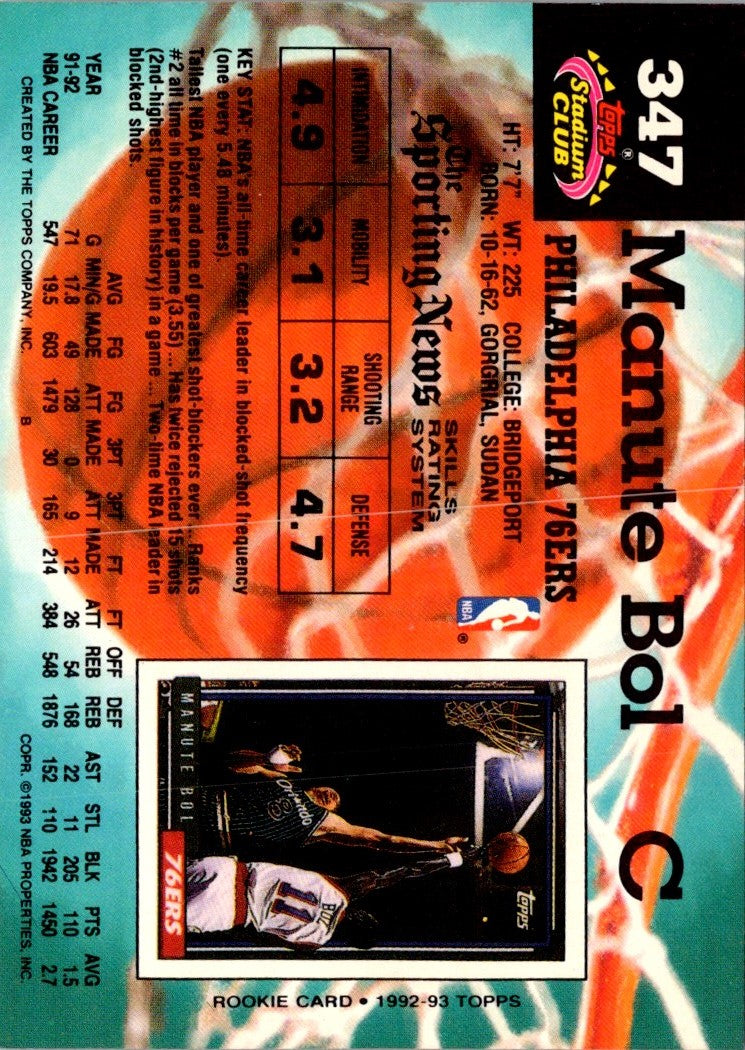 1992 Stadium Club Manute Bol