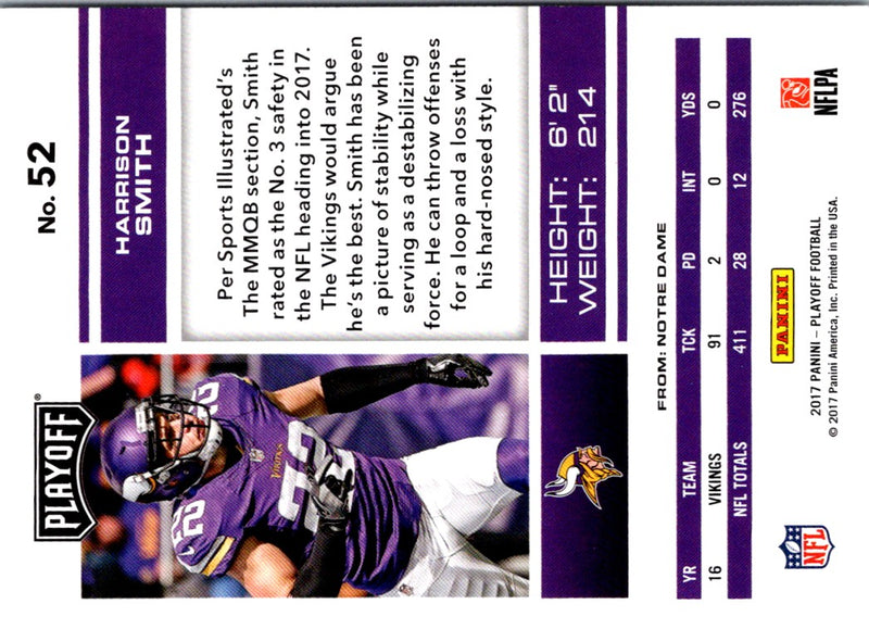 2017 Panini Playoff Harrison Smith