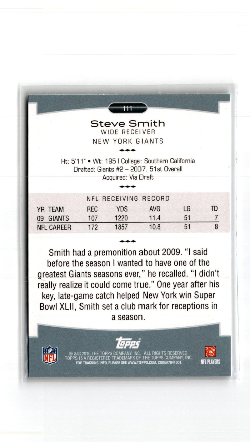 2009 Topps Kickoff Steve Smith