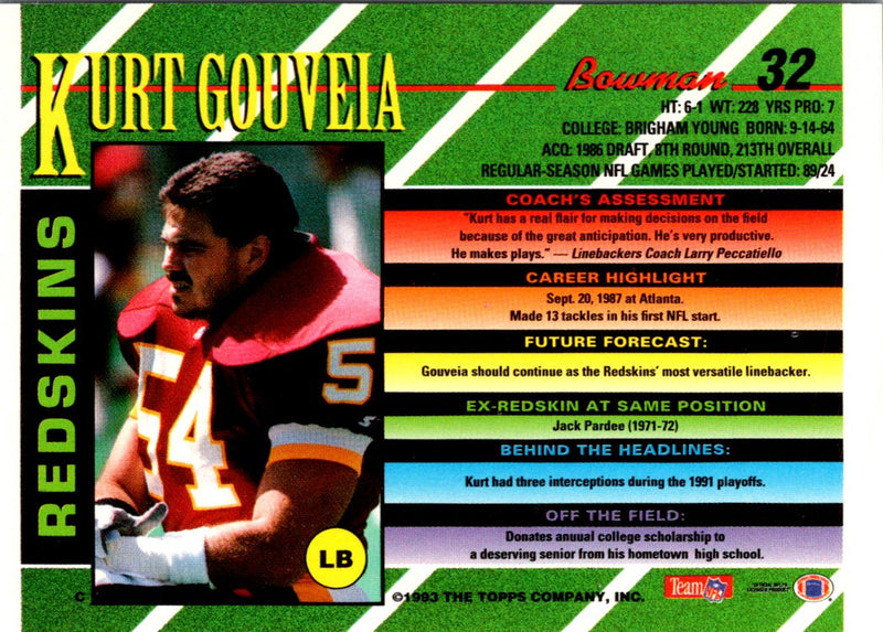 1993 Bowman Kurt Gouveia