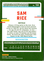 2023 Donruss Holo Blue Sam Rice #164