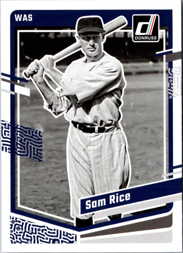 2023 Donruss Holo Blue Sam Rice #164