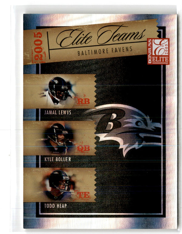 2005 Donruss Elite Teams Silver Jamal Lewis/Kyle Boller/Todd Heap #ET-3 0988/1000