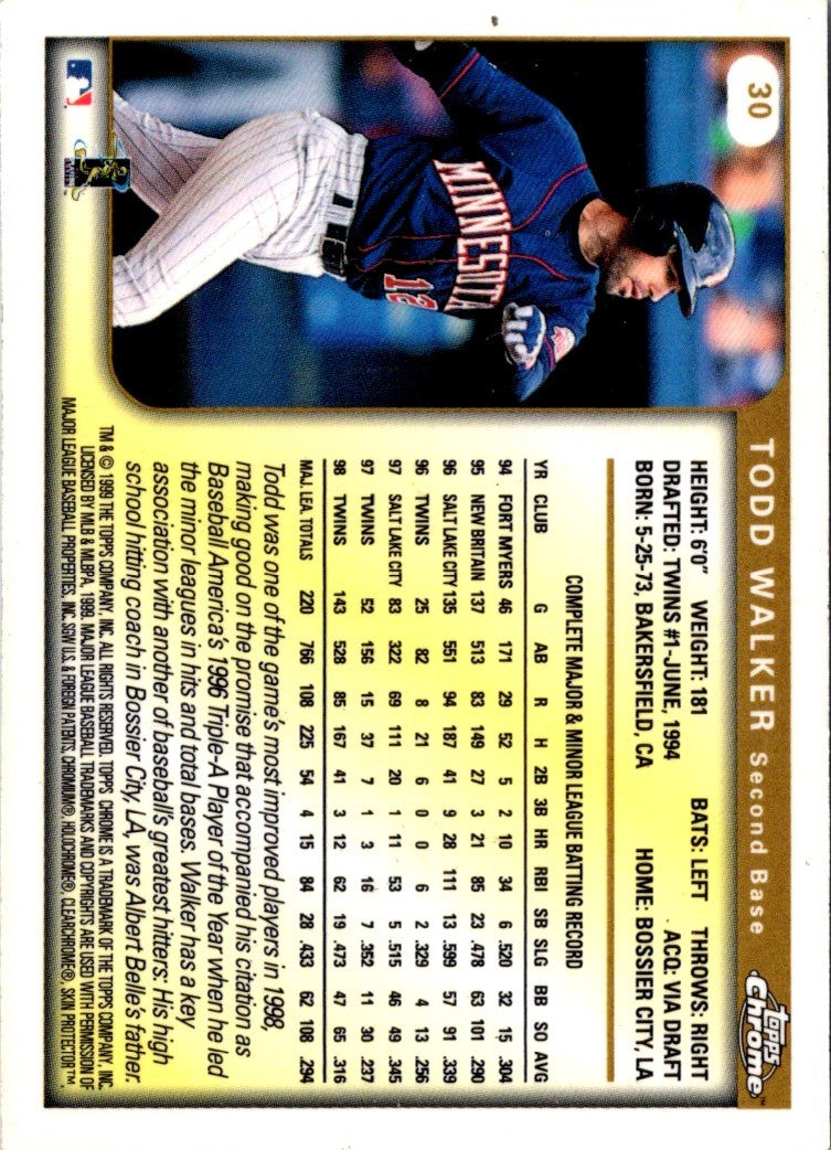 1999 Topps Chrome Todd Walker