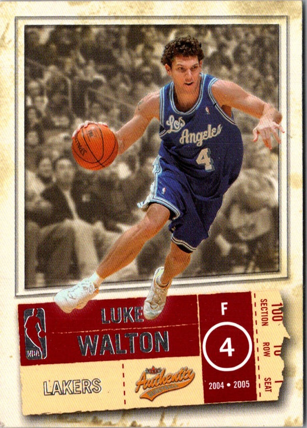 2004 Fleer Authentix Luke Walton #25