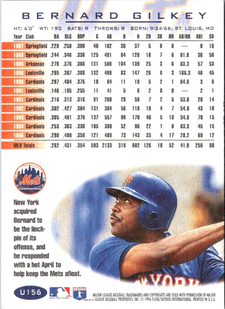 1996 Fleer Update Bernard Gilkey