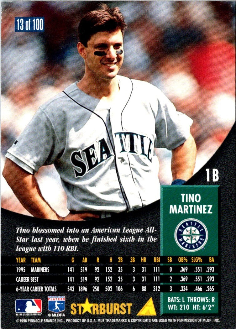 1996 Pinnacle Starburst Tino Martinez