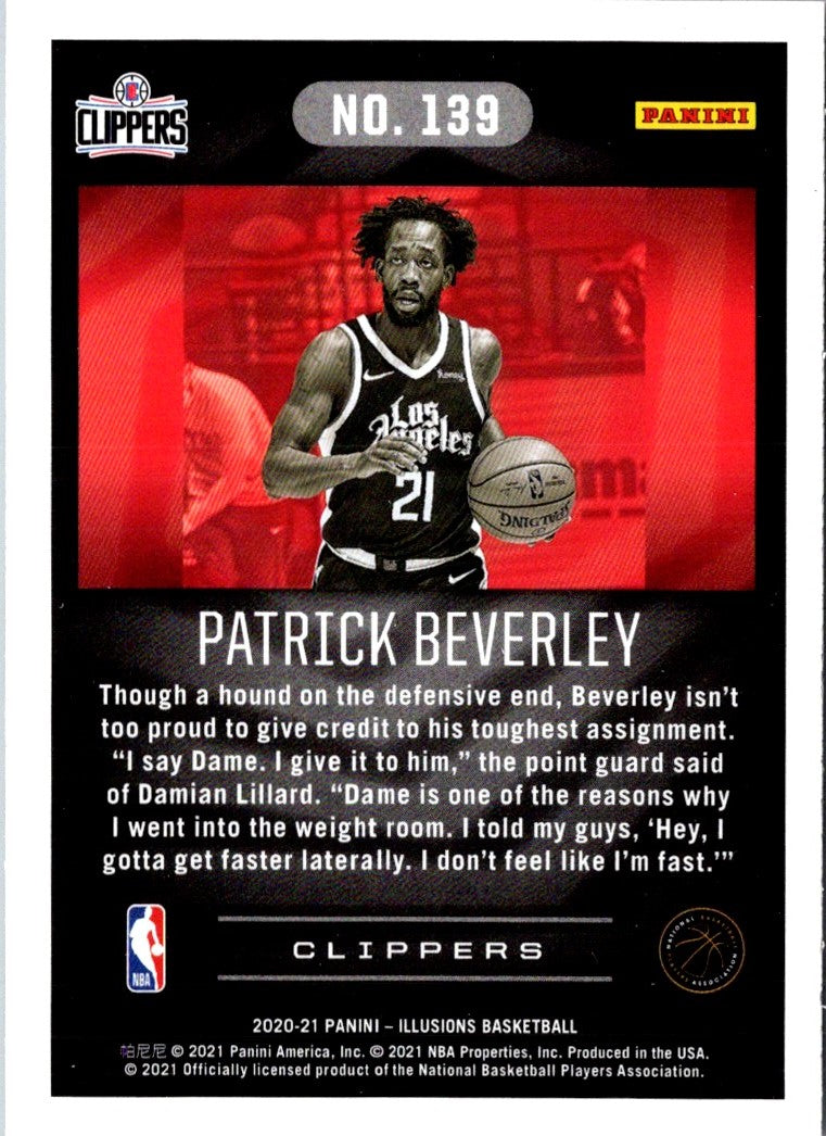 2020 Panini Illusions Asia Red Patrick Beverley