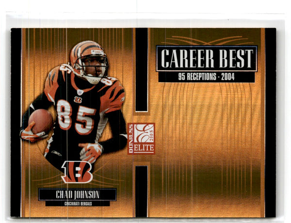 2005 Donruss Elite Career Best Gold Chad Johnson #CB-9 040/500