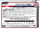 2021 Bowman Chrome Prospects Jeremy De La Rosa