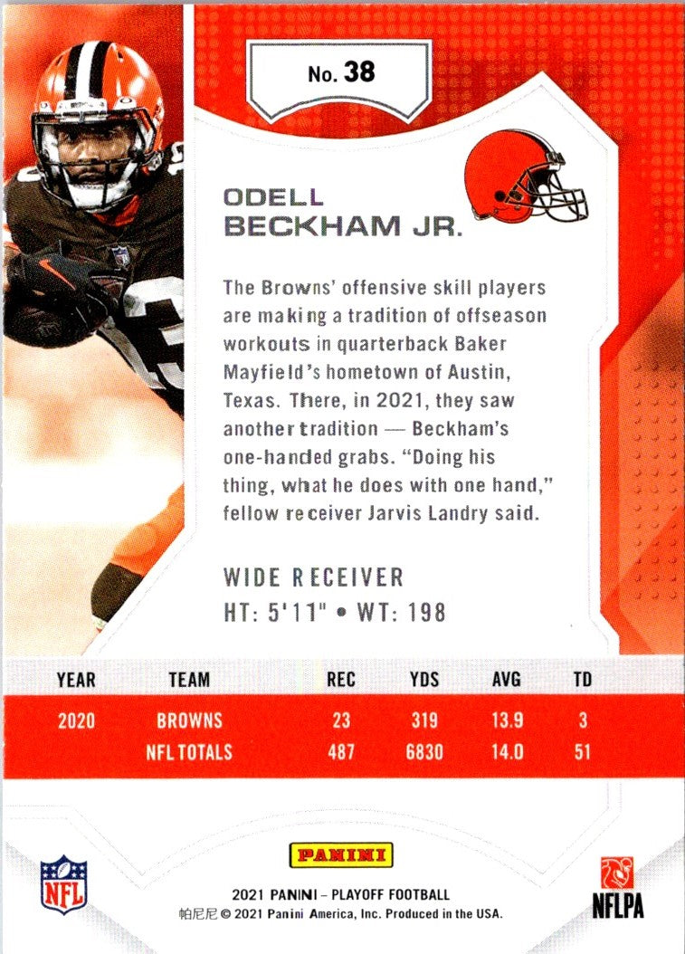 2021 Panini Playoff Red Zone Odell Beckham Jr.