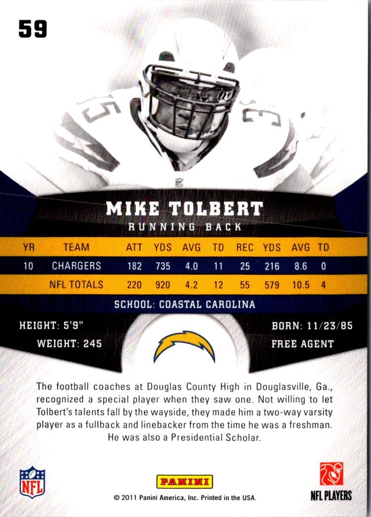 2011 Panini Gridiron Gear Mike Tolbert