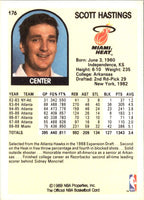 1989 Hoops Scott Hastings #176 Rookie