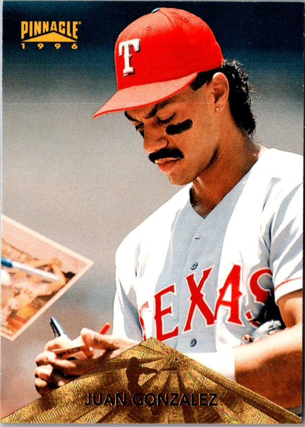 1996 Pinnacle Juan Gonzalez #38