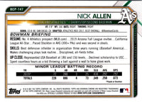 2021 Bowman Chrome Prospects Nick Allen #BCP-147