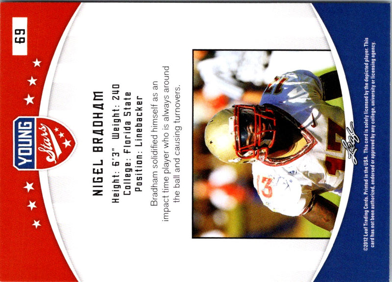 2012 Leaf Young Stars Nigel Bradham