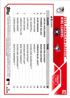 2023 Topps AL Wins Leaders (Justin Verlander/Framber Valdez/Alek Manoah) LL #82