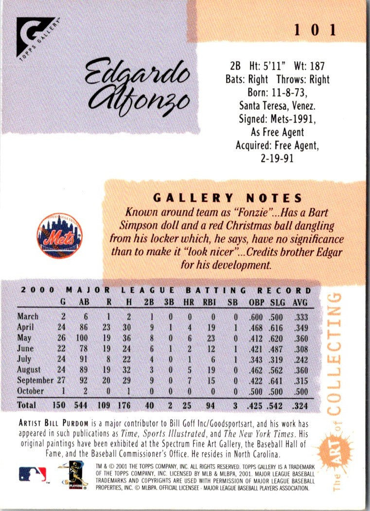 2001 Topps Gallery Edgardo Alfonzo