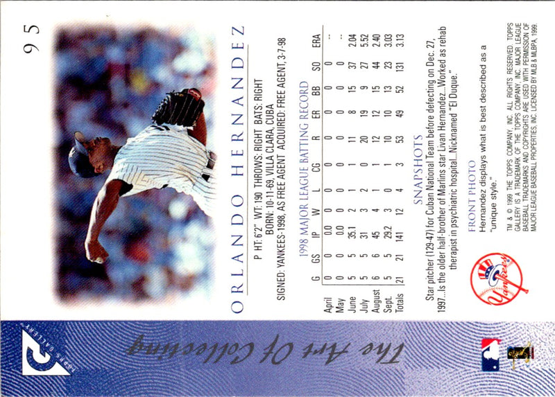 1999 Topps Gallery Orlando Hernandez