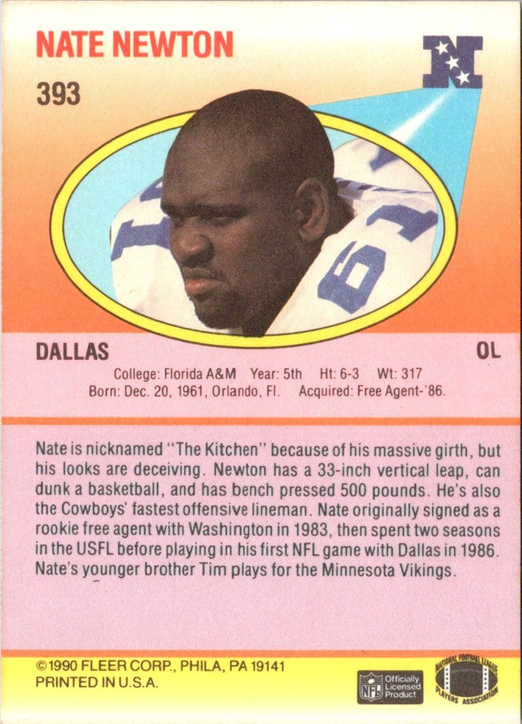 1990 Fleer Nate Newton