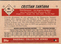 2019 Bowman Heritage Chrome Prospects Cristian Santana #53CP-67