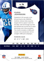 2021 Panini Playoff Chris Johnson #74