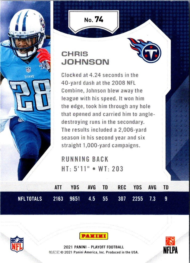 2021 Panini Playoff Chris Johnson