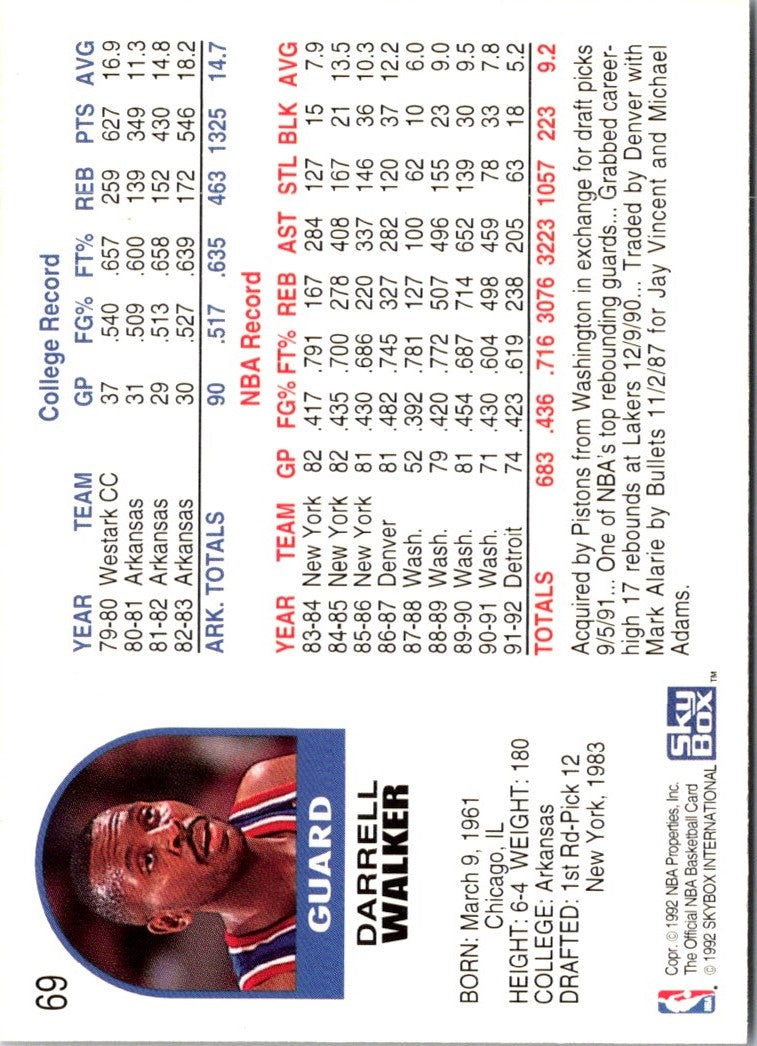 1992 Hoops Darrell Walker