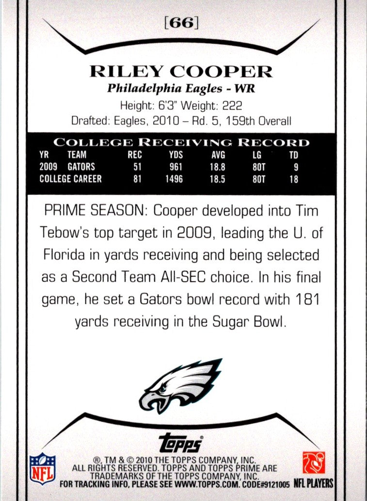2010 Topps Prime Retail Riley Cooper