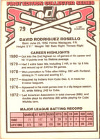 1981 Cleveland Indians Postcards Dave Rosello #26