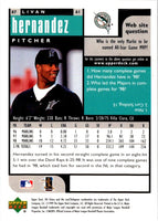 1999 UD Choice Livan Hernandez #87