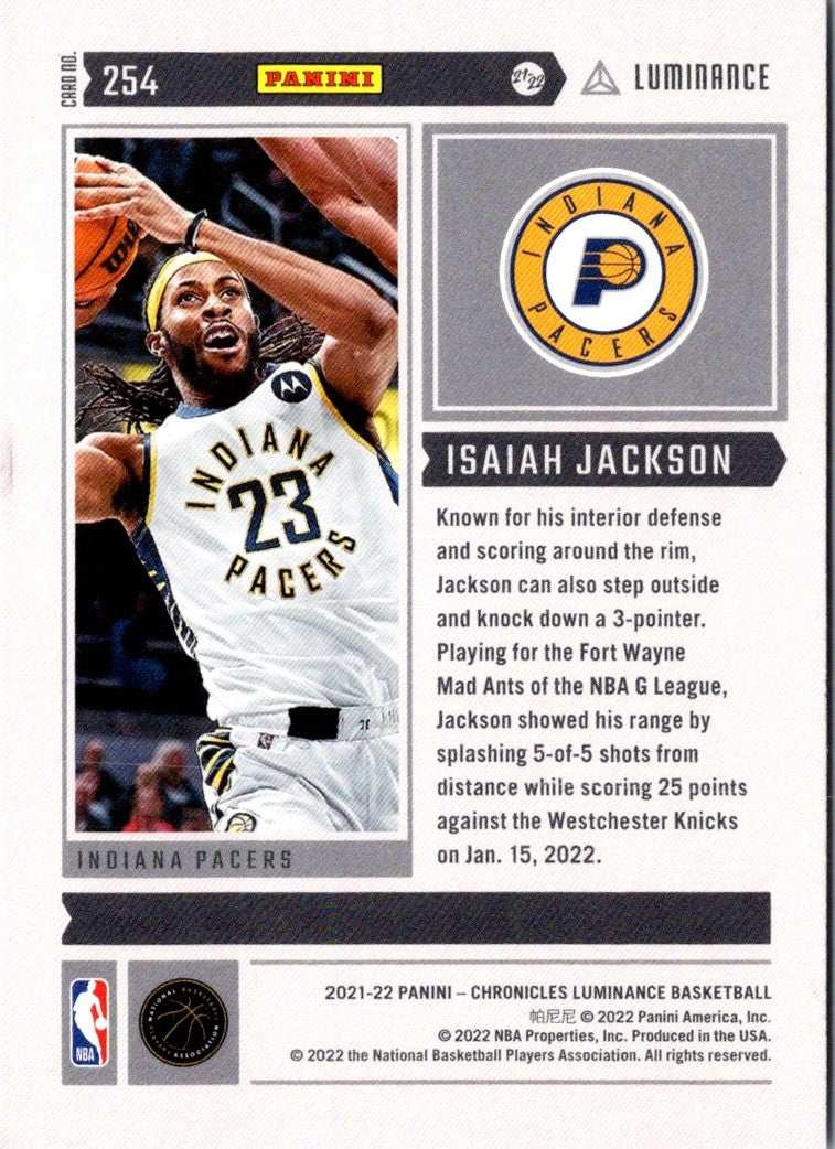 2021 Panini Chronicles Isaiah Jackson