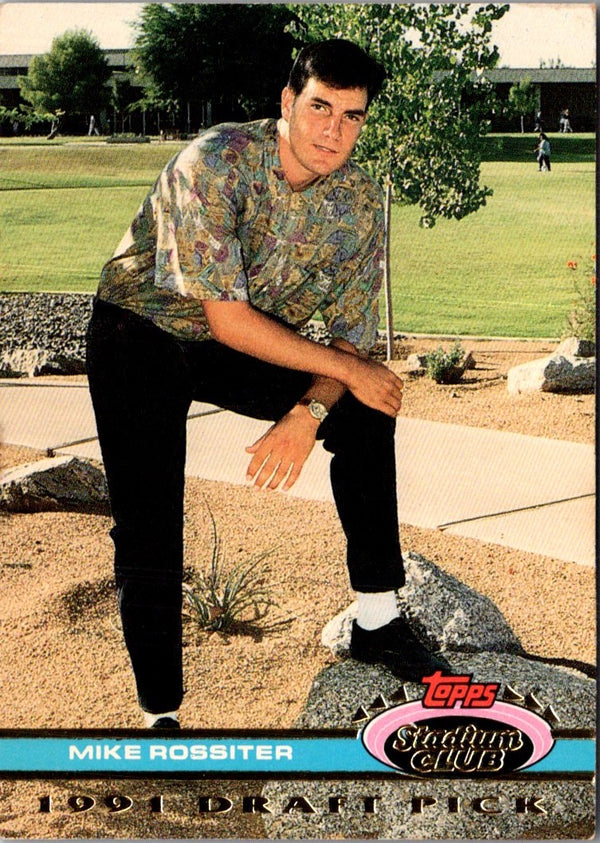 1992 Stadium Club Dome Mike Rossiter #158 Rookie