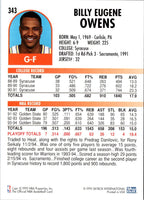 1994 Hoops Billy Owens #343